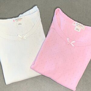 Crewcuts Girls Pointelle Tee Bundle Pink & Cream Size XS 4-5